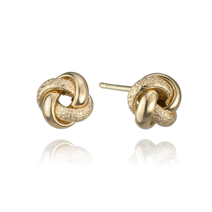 14k Yellow Gold Knot Earrings
