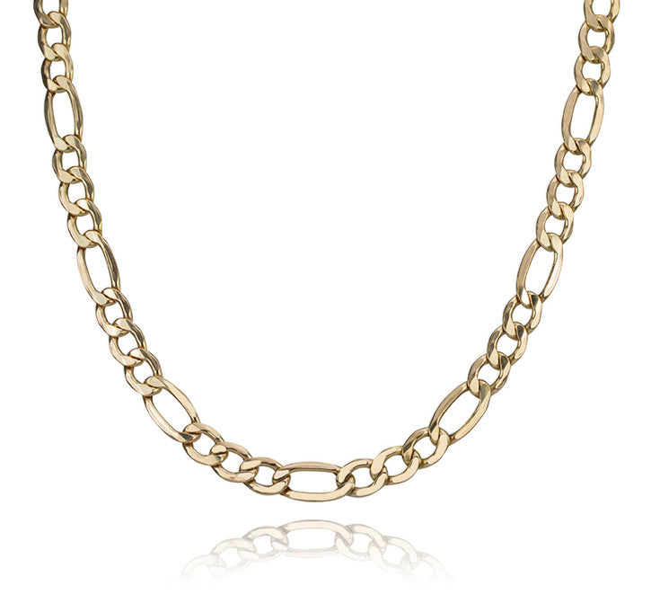 10k Yellow Gold Figaro Link Necklace