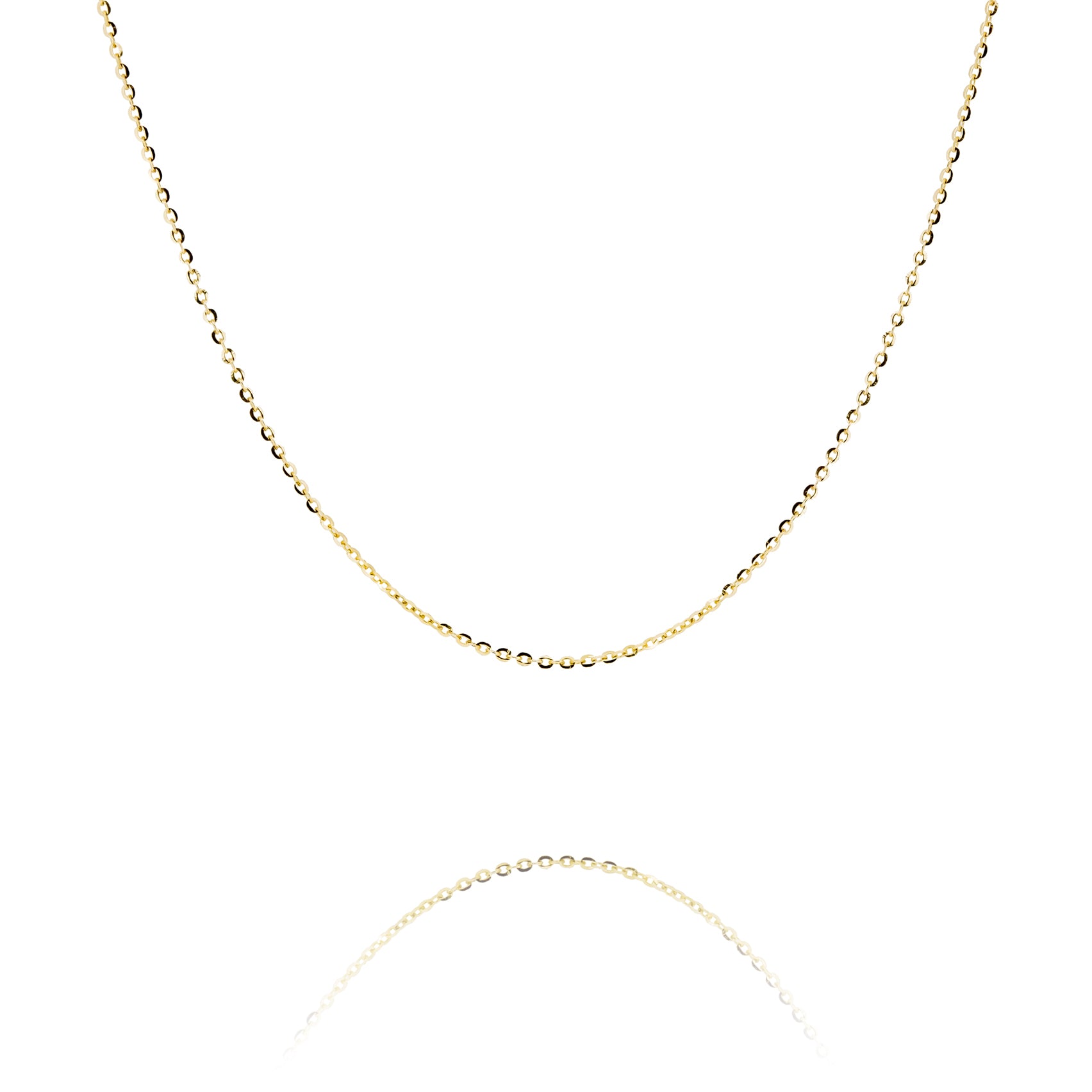 14k Yellow Gold 16" Thin Shi mmer Chain
