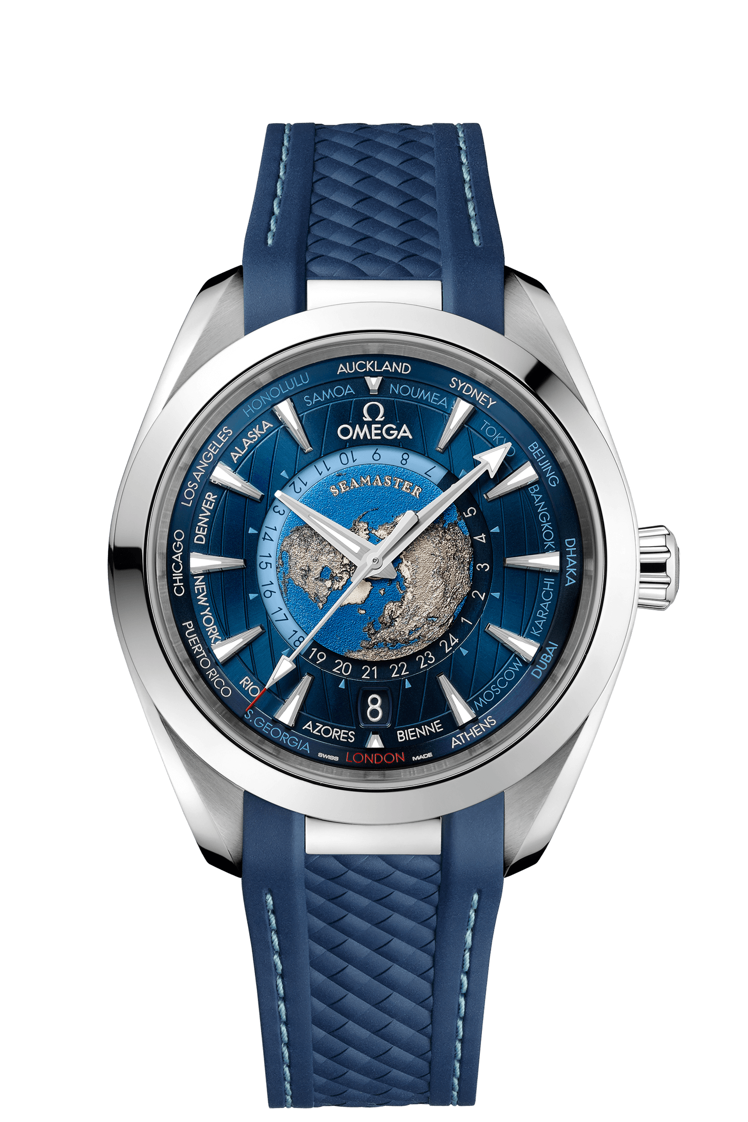 Omega Aqua Terra 150M Co-Axial Master Chronometer GMT Worldtimer 43 mm