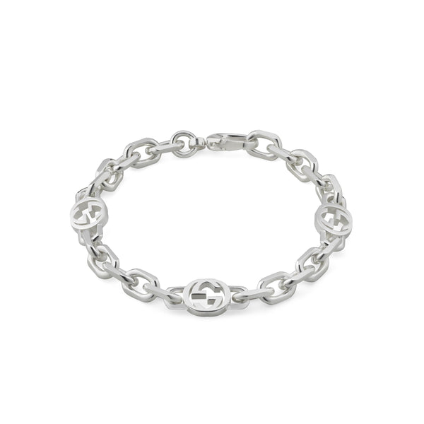Gucci Silver Interlocking G Bracelet