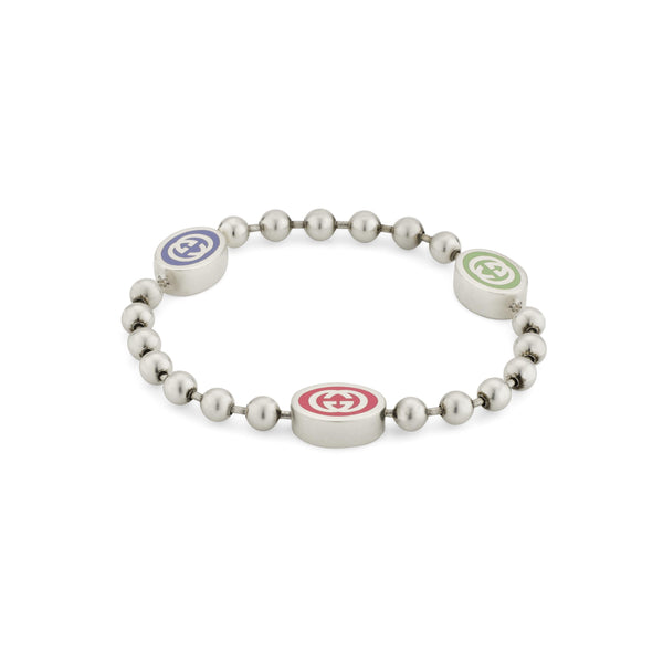Gucci Silver Interlocking G Bracelet