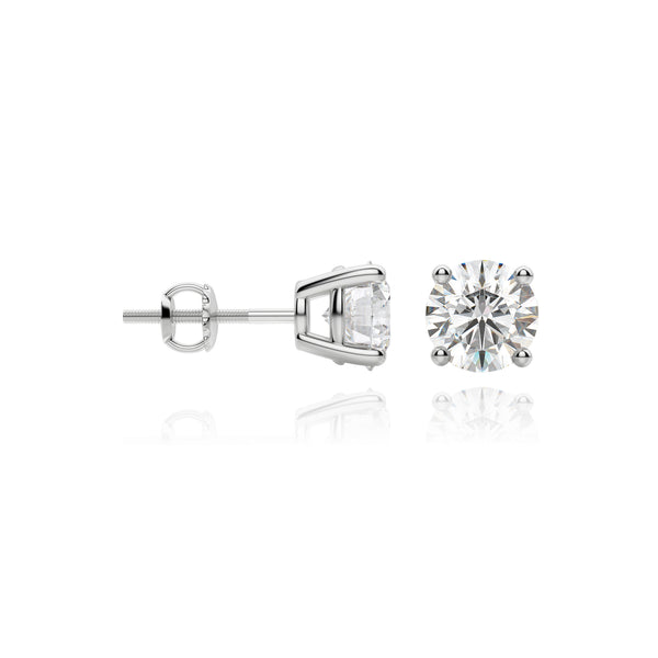 14k White Gold Diamond Studs 0.50ct