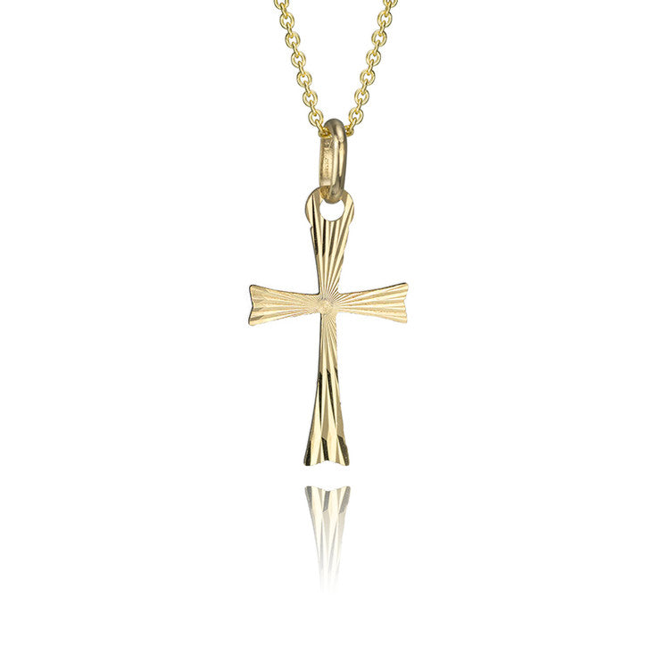 18k Yellow Gold Cross Pendant