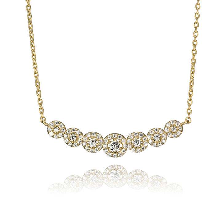 10k Yellow Gold Cubic Zirconia Necklace