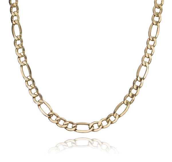10k Yellow Gold Figaro Link Necklace