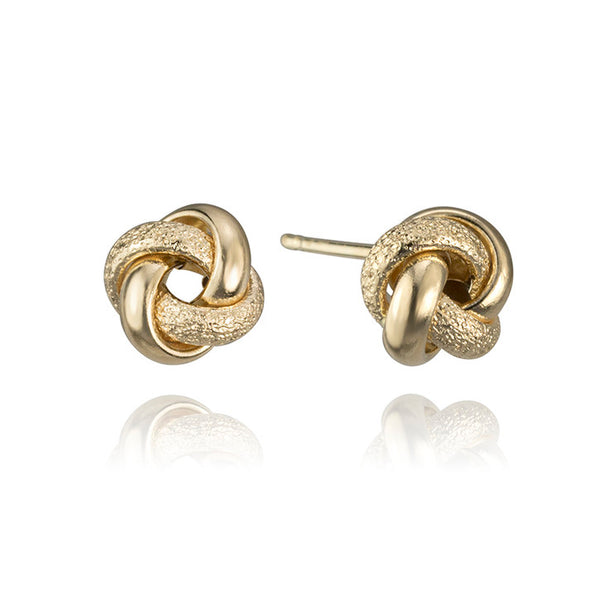 14k Yellow Gold Knot Earrings