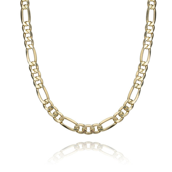 10k Yellow Gold Figaro Link Necklace