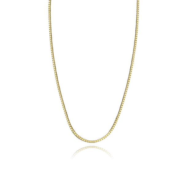 14k Yellow Gold 16" Thin Box Link Chain
