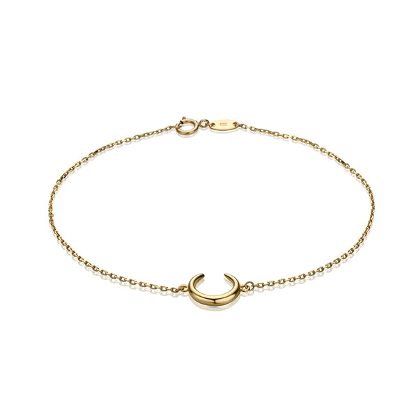 10k Yellow Gold Half Moon Bracelet