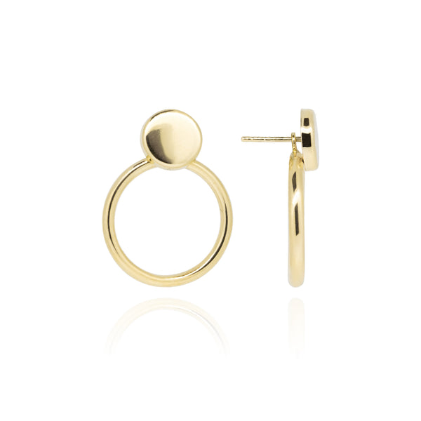 10k Yellow Gold Stud and Circle Hoops