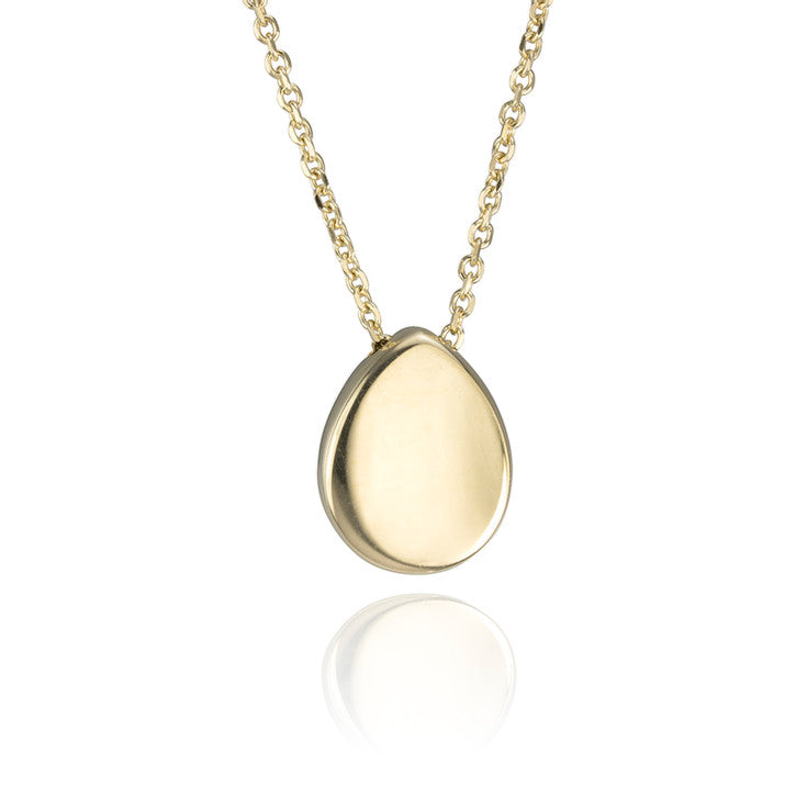 18k Yellow Gold Teardrop Necklace