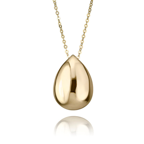 14k Yellow Gold Oval Necklace