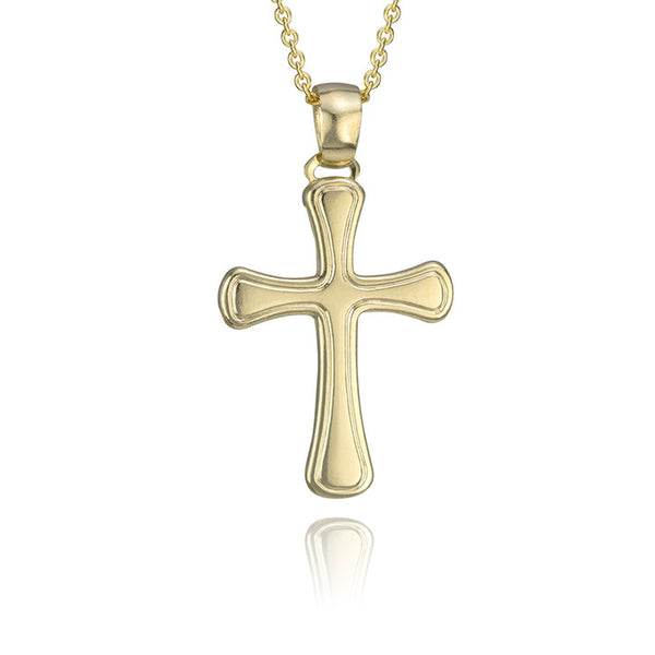 18k Yellow Gold Cross Pendant