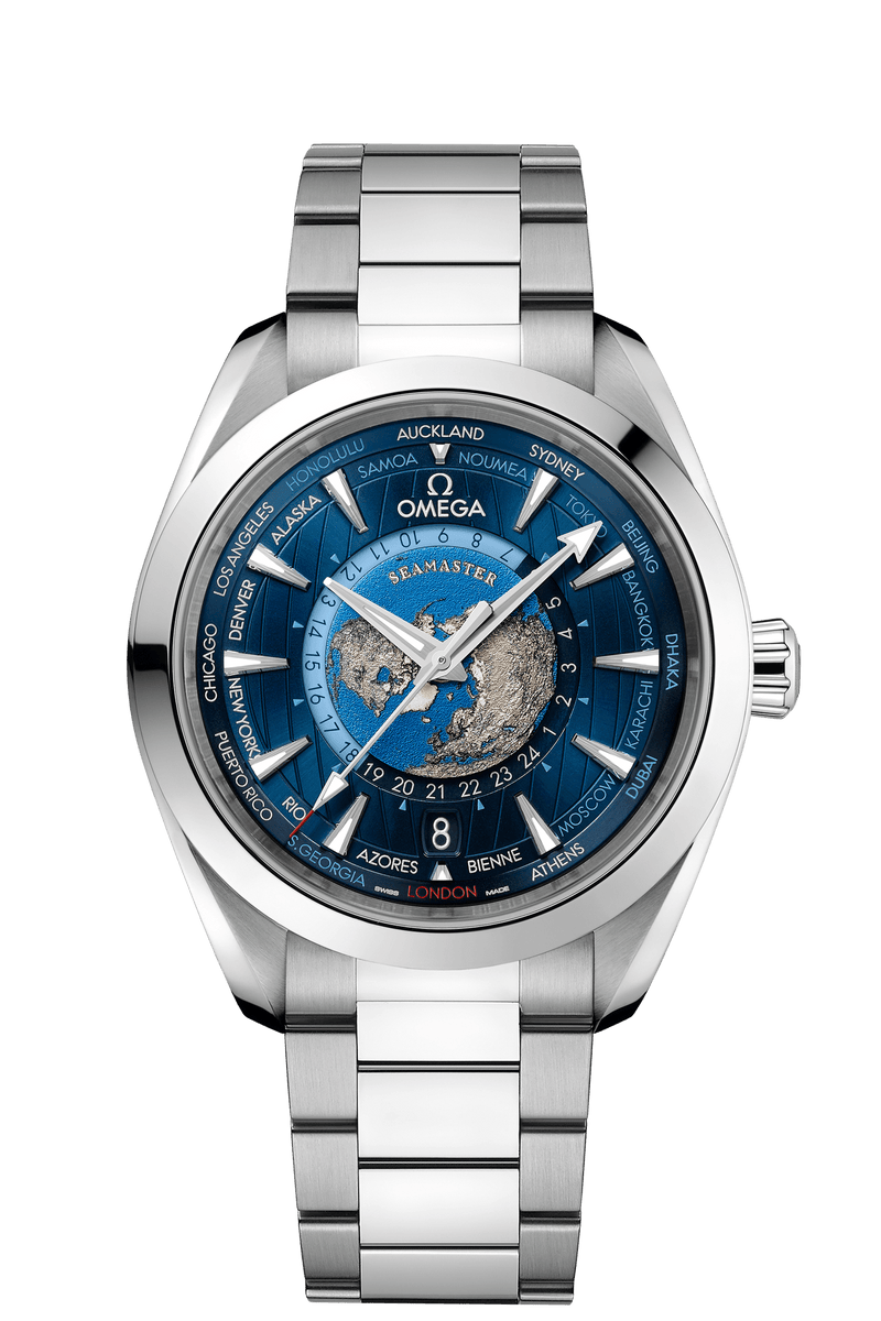OMEGA Seamaster Aqua Terra 150m-co-axial Master Chronomter GMT Worldtimer 43 mm