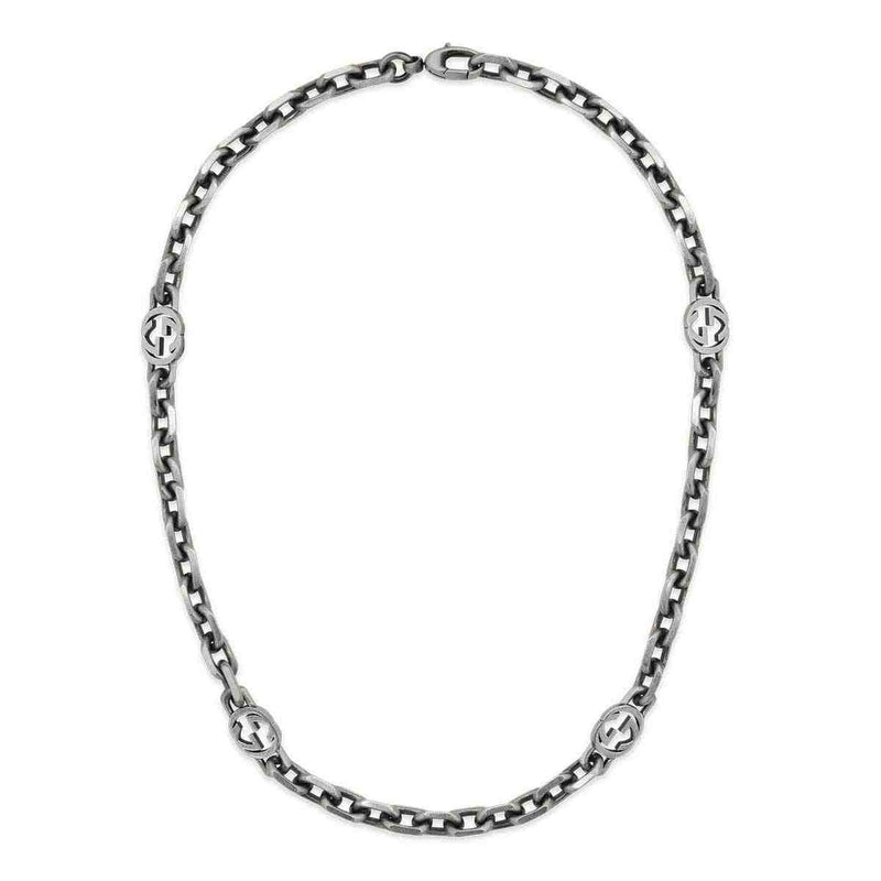Gucci Silver Interlocking G Necklace